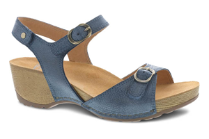 Dansko Tricia: Blue Milled Burnished